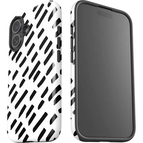 Black Dash iPhone 16 Impact Case